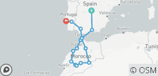  Madrid, Andalusia, Morocco and Lisbon (without Alhambra) (16 destinations) - 16 destinations 