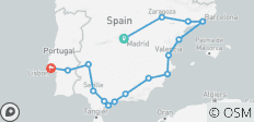  Spanish Ring with Lisbon (including Merida) - 16 destinations 