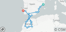  L\'Espagne, le Maroc et le Portugal se terminent à Lisbonne (36 destinations) - 36 destinations 