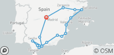  Spanish Ring (without Alhambra) (18 destinations) - 18 destinations 