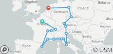  European Escapade (Standard, Summer, Start Paris) - 17 destinations 