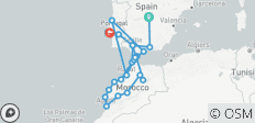  Andalusië, Lissabon en Marokkaanse hoofdsteden (van Madrid naar Lissabon) - 27 bestemmingen 