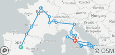  Spanien und Frankreich mit einzigartigem Italien - 31 Destinationen 