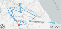  Aventure en Azerbaïdjan, Géorgie et Arménie - 17 destinations 
