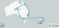  Points forts de l\'Australie avec supplément Nouvelle-Zélande (33 jours) - 23 destinations 