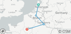  9 Day- Amsterdam, Brussels ,Luxembourg and Paris By Train - 4 destinations 