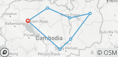  Circuit de 7 jours en moto tout-terrain au Cambodge, de Siem Reap à Preah Vihear, Banlung et Kratie - 7 destinations 