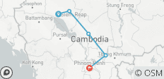  Cambodia Motorcycle Adventure from Siem Reap to Phnom Penh via Beng Mealea, Sambor Prei Kuk - 5 destinations 