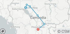  Circuit intemporel en moto de Siem Reap à Phnom Penh via Kampong Thom et Preah Khan - 6 destinations 