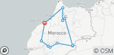  Circuit privé de 9 jours des villes impériales authentiques du Maroc et du désert du Sahara au départ de Casablanca - 11 destinations 