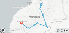  Circuit de 5 jours de Fès à Marrakech - 10 destinations 