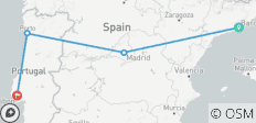  9 Tage-Barcelona, Madrid, Porto und Lissabon - 4 Destinationen 