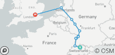  Rhein Highlights mit London - 11 Tage (von Zürich bis London) - 11 Destinationen 
