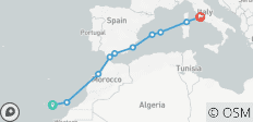  Höhepunkte in Spanien, Marokko und Italien - 10 Destinationen 