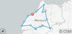  Circuit de 10 jours au Maroc - Désert du Sahara et villes impériales - 18 destinations 
