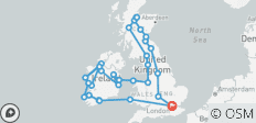  Großbritannien und Irland Entdeckerreise 16 Tage (42 Destinationen) - 42 Destinationen 