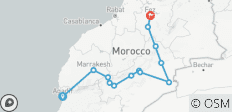  5 Days;Agadir Morocco to Fes via Marrakech &amp; the Sahara Desert private tour - 13 destinations 