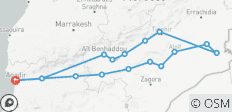  5 Daagse Agadir naar Sahara: Avontuur in oases en duinen - 16 bestemmingen 