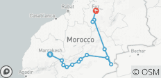  Circuit dans le désert de Marrakech à Fès 4 jours - 14 destinations 