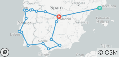  Spain and Portugal Delights with Douro River Cruise Barcelona → Madrid (2026) - 18 destinations 