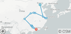  Golden Triangle and South of China end Guangzhou (15 destinations) - 15 destinations 