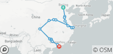  Northern and southern China end Hong Kong (20 destinations) - 20 destinations 