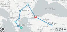  Athens to Cappadocia thru Bucharest and Istanbul - 3 FLIGHTS INCLUDED - Small Group Tour - 9 destinations 
