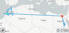  Gran viaje de lujo de 20 días por Marruecos y Egipto (Personalizable) - 18 destinos 