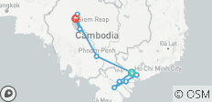  Saigon to Siem Reap (Partially Guided) - 9 days - 10 destinations 