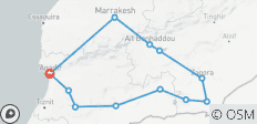  Marokko Wüstentour 6 Tage von Agadir zur Sahara-Wüste - 12 Destinationen 