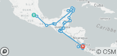  Episches Mittelamerika 40 Tage - 38 Destinationen 