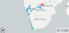  Kaap naar Victoria Falls Verkenner - 14 bestemmingen 