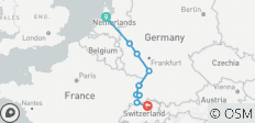  Juwelen des Rheins - 8 Tage (von Amsterdam bis Zürich) - 10 Destinationen 