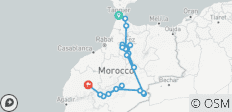  Circuito Privado de 14 Días: De Tánger a las Ciudades Imperiales y Glamping en el Desierto de Merzouga - 19 destinos 