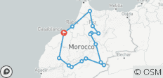  Aventura de 7 días desde Casablanca a Ciudades Imperiales y Glamping en el Desierto del Sáhara - 16 destinos 