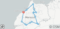  Casablanca, villes impériales et Sahara Desert Glamping - 7 jours d\'aventure - 16 destinations 