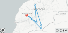  2-Day Sahara Express: Marrakech to Erg Lihoudi Desert Camp - 8 destinations 