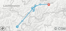  Inn Cycle Path from St. Moritz (Maloja Pass) to Innsbruck - 6 days - 9 destinations 