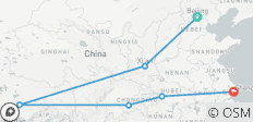 Circuit en groupe à Beijing, Xi\'an, Lhassa, Yangtze et Shanghai 14J - 6 destinations 