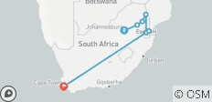  South Africa Adventure Tour from Johannesburg: Graskop | Blythedale | Cape Town in 12 days - 10 destinations 