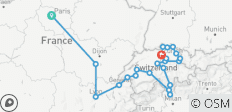  Circuit France et Alpes suisses au départ de Paris en 13 jours - 23 destinations 