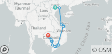  Du delta du Mékong aux temples d\'Angkor et aux cités impériales (croisière de port à port) (21 destinations) - 21 destinations 
