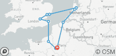  Europese Driehoeksreis vanuit Parijs in 9 dagen - 11 bestemmingen 