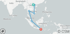  Viaje familiar de 19 días a Vietnam, Tailandia, Singapur y Bali (guía y conductor privados）Personalizable - 22 destinos 