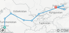  Extensión Joyas de la Ruta de la Seda y Kirguistán - FERROCARRIL DE LUJO - 10 destinos 