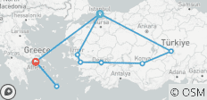  13 jours de vacances des Anges en Turquie et en Grèce| Deux royaumes, une quête merveilleuse ! (Circuit privé avec escorte) - 10 destinations 