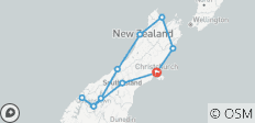  South Island - Hop-On Hop-Off bus pass - 11 destinations 
