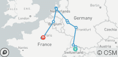  Exploration de l\'Europe centrale et occidentale : De Zurich à Paris en 6 jours - 13 destinations 