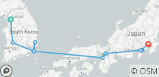  Südkorea &amp; Japan by Train: Cityhopping zum Mount Fuji (10 Destinationen) - 10 Destinationen 