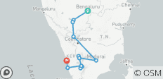  Best of South India Tour: Heritage, Hills, and Backwaters - 14 destinations 